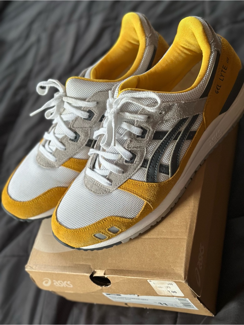 Asics Gel-Lyte Sneakers in White, Yellow, Gray
